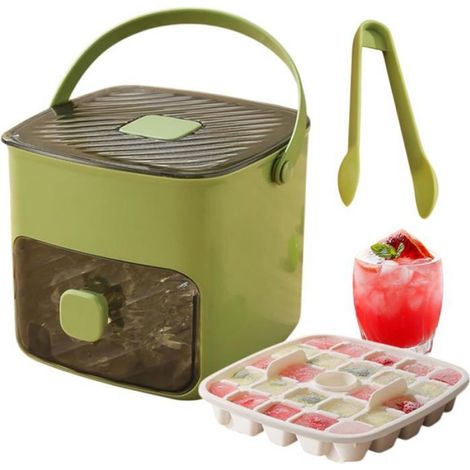 Panier a glacons - Congelateur Double Couche avec Couvercle - Capacite 48 Cubes - PP Alimentaire - Pour Stockage Glace et Conservation Aliments (1/5)
