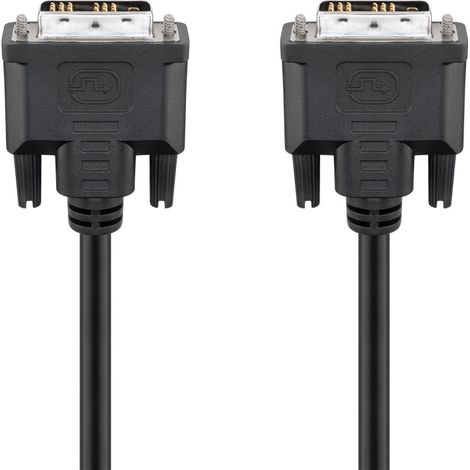DVI-D Full HD-Kabel Single Link, vernickelt, DVI-D-Stecker Single-Link (18+1 pin) DVI-D-Stecker Single-Link (18+1 pin). Kabellänge 2 m (1/3)