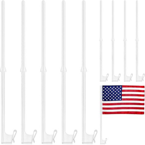 Lot de 10 supports de drapeau en plastique pour vitres de voiture et camions. (1/5)