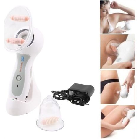 Masseur anti-cellulite - MD - Ergo - Aspiration sous vide - Portable - Couleur blanc et gris (1/4)