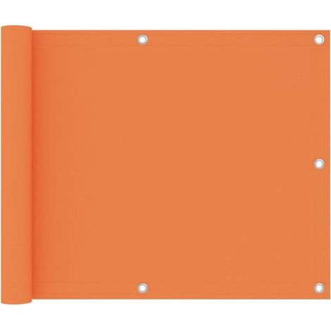 Paravent Balcon - Tissu Oxford Impermeable - 75 x 300 cm - Orange - 1 Unite (1/5)