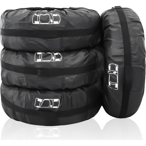 Lot de 4 sacs à pneus, 19-23 pouces, sac à pneus imperméable, housse de protection pour pneus, housse de pneu, sacs à pneus, couverture de pneu, couverture de roue de secours pour un transport et un (1/5)