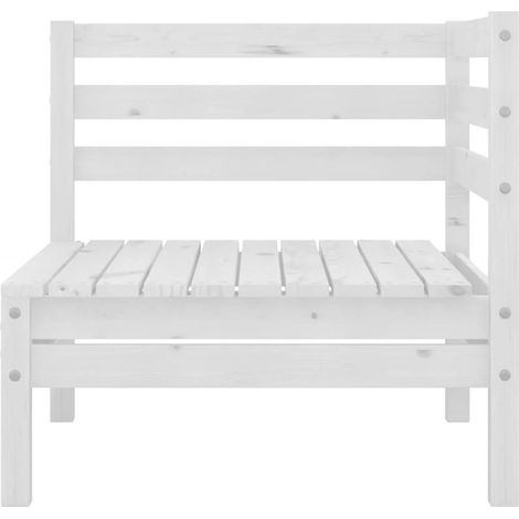 Maison Exclusive - Garten-Ecksofa Weiß Massivholz Kiefer (1/5)