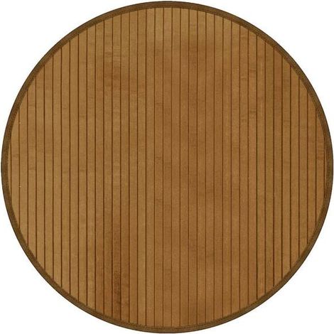 Tapis rond en bambou marron, 60 cm (1/5)