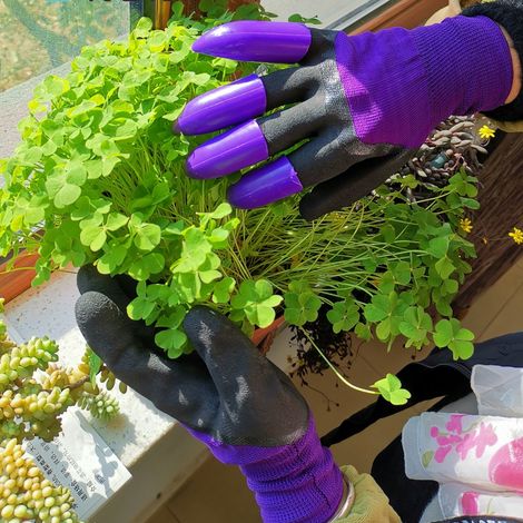 2 paires de gants de jardinage pour creuser, planter et désherber, pour hommes et femmes (1/5)