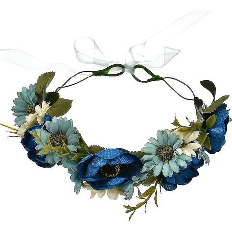 Blumenkrone, Boho-Blumenstirnband, Haarkranz, Blumenschmuck (1/3)