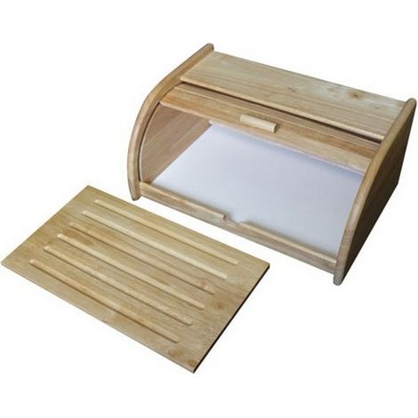 Boîte à pain 40cm + planche hévéa - Metaltex - 9043510080
