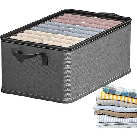 Boîte de rangement pour armoire pliante, sac de rangement portable, couette de chambre à coucher, vêtements, couvertures, rangement de jouets, gris (1/5)