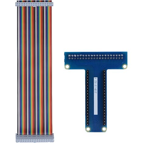 Carte d'extension GPIO 40 broches avec câble plat pour Raspberry Pi 1B+/2B/3B/4B (1/5)