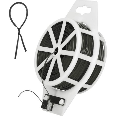 APEX Fil de Serrage pour Jardin, 100 M, Fil Torsadé pour Plantes Grimpantes, Vignes, Arbustes et Fleurs (Noir) (1/5)