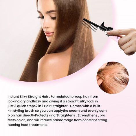 Lisseur Crème Traitement Capillaire avec Brosse, Hydratante Renforce et Dompte les Frisottis, 150ml (1/5)