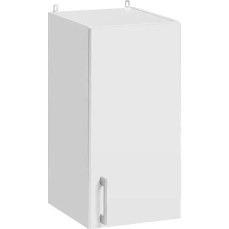Cuisineandcie – Meuble haut de cuisine blanc 1 porte L 30 cm – Charnières réglables – Amortisseurs pour fermeture silencieuse – Rangement efficace (1/5)