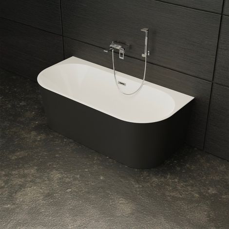 Vasca freestanding - Naos 170 noire -  Nera - 170 x80 x58 cm, by SPALINA
