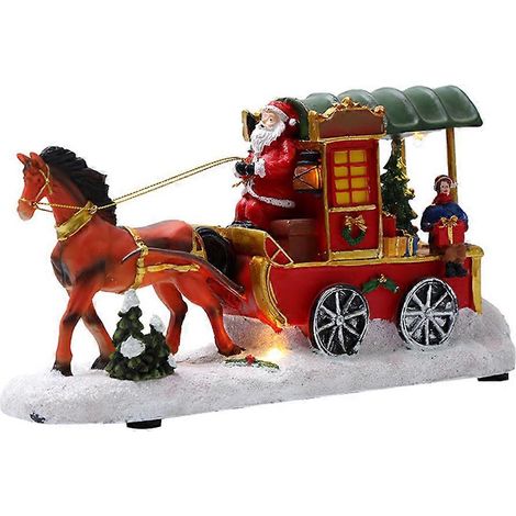 Weihnachtsdekoration für drinnen und draußen: Kutschenfiguren für den Nachttisch