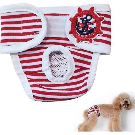 Couches lavables pour chiennes, offrant une absorption et un confort optimaux couches en tissu résistantes et confortables pour chiennes et chiots. (1/4)