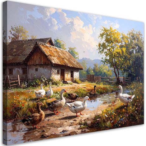 Cuadro en Lienzo Paisaje rural animales naturaleza 30x20 (1/5)