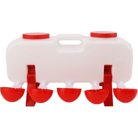 Abreuvoir pour poulets Abreuvoir semi-automatique pour volaille Accessoires pour poulailler Canards Oie 10 L Grande capacité Polypropylène (1/5)