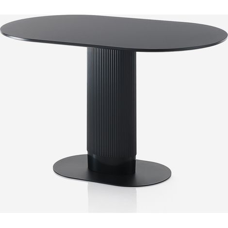 Tavolo da pranzo moderno con top in MDF Yukon - Nero (1/4)