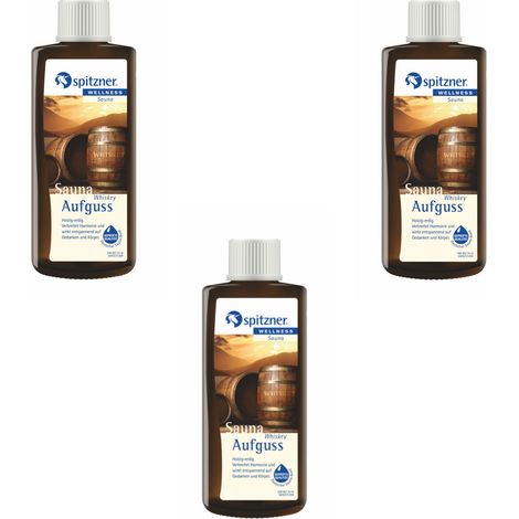 Spitzner Saunaaufguss Whiskey 3x 190 ml 3er Vorteilspack Wellness Konzentrat