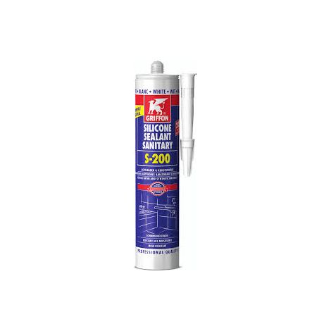 Silicone sanitario bianco S-200 acrilico GRIFFON cartuccia 300 ml - 1249326