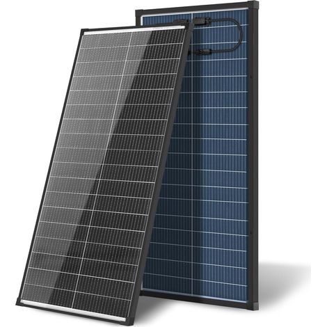Panneau solaire 100W bifacial 12V, 18BB module solaire monocristalline type N, 25% efficacité, IP68, 18V pour 12V Batterie toit camping-car ferme marine hors réseau domestique(101x46cm) (1/5)