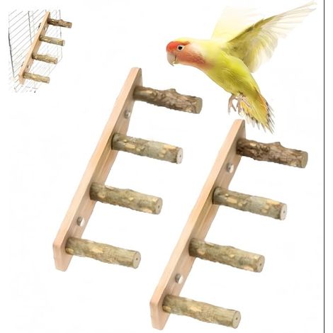 wooden perches for birds bird cage accessories parakeet stand perch with multiple branches parrot ladders (1/5)