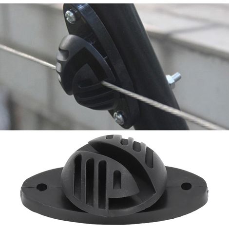 100 isolateurs de clôture électrique, tige de palier intermédiaire, isolateur hémisphérique, accessoires pour système d'extrémité de clôture, tenue à 15 kV (1/5)