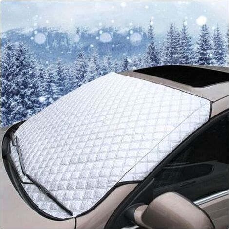ZOCONE Voiture Protege Pare Brise Givre, Protection Pare Brise Hiver Repliable, Couverture Pare Brise Voiture Hiver, Universelle Bache Pare Brise Anti Givre pour Givre et Neige,Poussière(140 x 95cm (1/5)