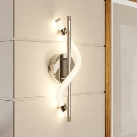 [NEUWERTIG] B-Ware Lucande Curla Led Wandleuchte Wandlampe Wandlicht Leuchte Lampe Licht Led Chrom
