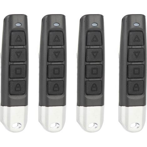 Lot de 4 télécommandes clonées 433 MHz à 4 canaux pour porte de garage électrique automobile (1/5)