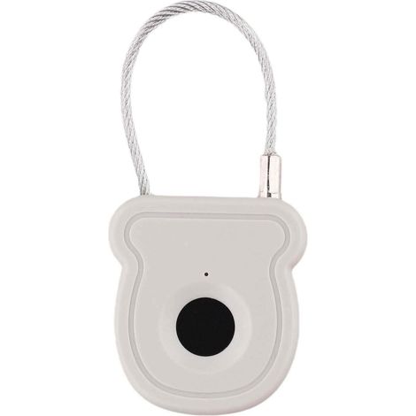Biometric padlock with weatherproof steel shackle, IP66 rated (grey) (1/5)
