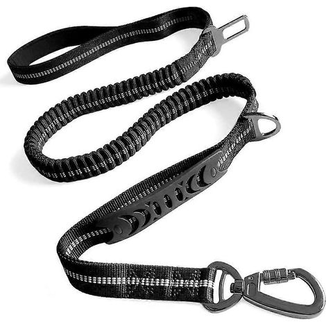 Laisse élastique pour chien, laisse à ressort avec poignée rembourrée douce et protection contre la circulation (1/5)