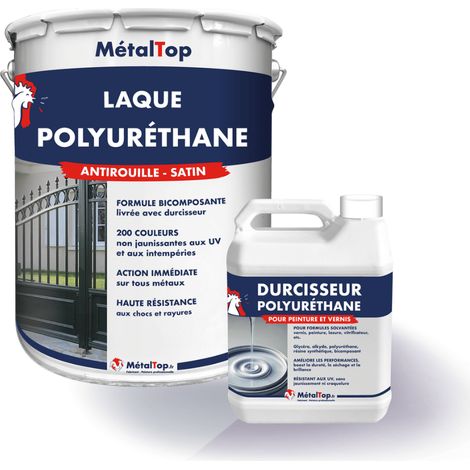 Laque Polyuréthane - Rouge signalisation - RAL 3020  - 5 L - Métaltop (1/5)