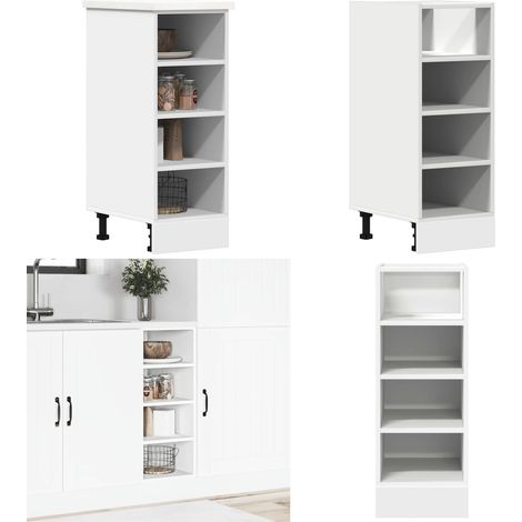 vidaXL Armoire de plancher blanc 30x44,5x81,5 cm bois d'ingénierie (1/5)