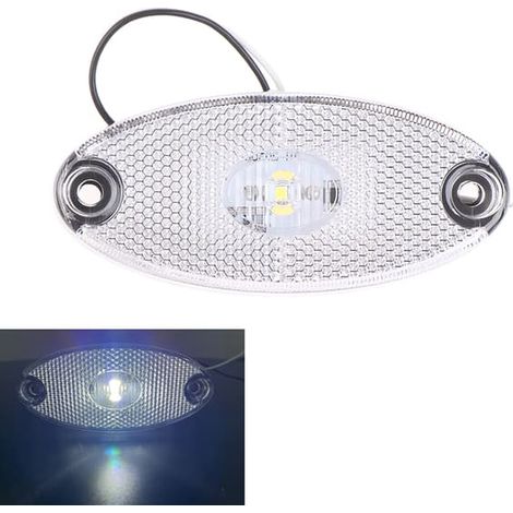 Luci di posizione laterali a 3 LED 12V/24V - Luci di segnalazione bianche per rimorchi e caravan (1/5)