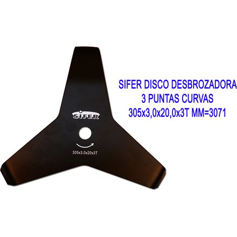 DISCO DECESPUGLIATORE CURVO SIFER 3 PUNTE 305x3,0x20,0x3T MM3071