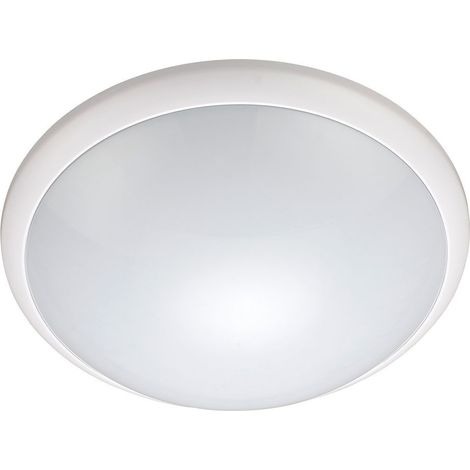 Arum Lighting – Plafonnier hublot étanche IP44 E27 D30cm – Pour intérieur et extérieur – Installation en milieu humide – Blanc