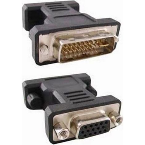 NanoCable 10.15.0704 - Adaptador DVI a SVGA, Macho-Hembra, 24+5/M-HDB15/H, Negro (1/5)
