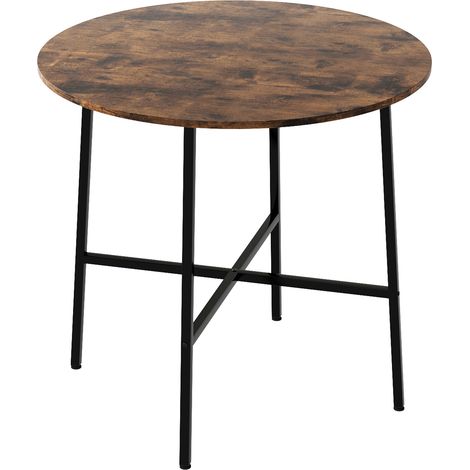 Levede Dining Table Round Kitchen 4 Person Coffee Restaurant Metal Base 80cm