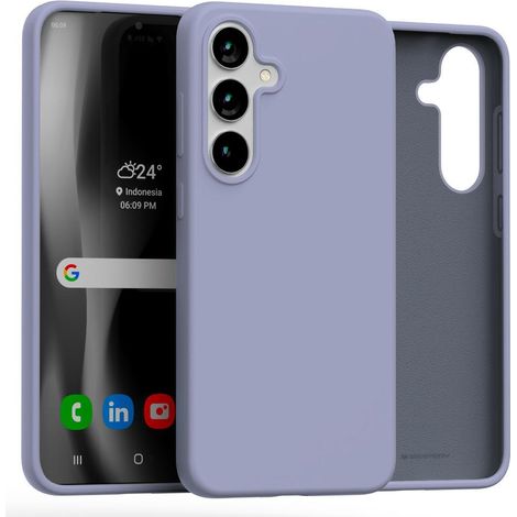 Samsung Galaxy S25 Plus Hülle aus Silikon in der Farbe Mercury Lavender
