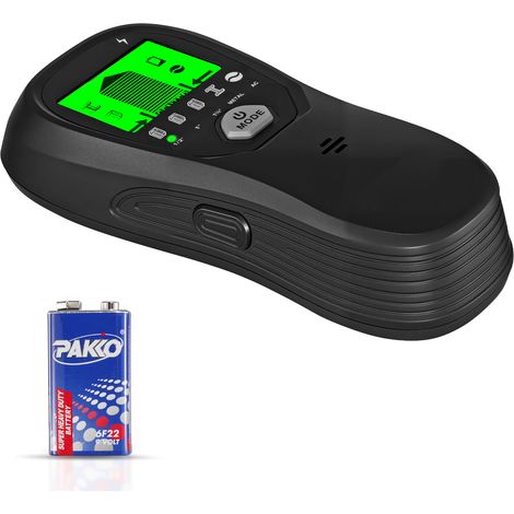 Mophorn Rilevatore di Montanti da Parete, Scanner Elettronico con Display LCD ad Alta Definizione, Sensore con Allarme Acustico per Cavi Elettrici, Nero (1/5)