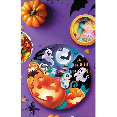 Halloween-Kürbis-Geist-Kunststoffschüssel 32 cm (1/3)