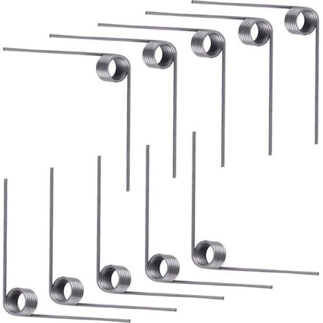 Molla di torsione (10 pezzi) – filo da 0,5 mm, diametro esterno 4,5 mm, 6 spire, angolo di rotazione di 90° – per riparazioni domestiche