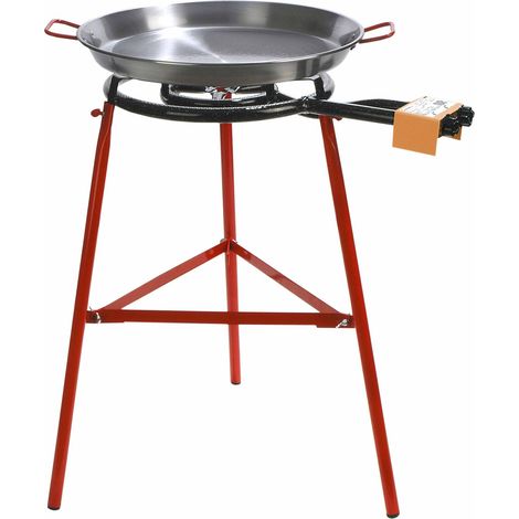 Ensemble à paella 60 cm plat réchaud et pieds