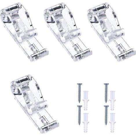 4 ensembles de clips en P pour stores romains, pour stores avec 4 vis et 4 piliers en plastique (1/4)