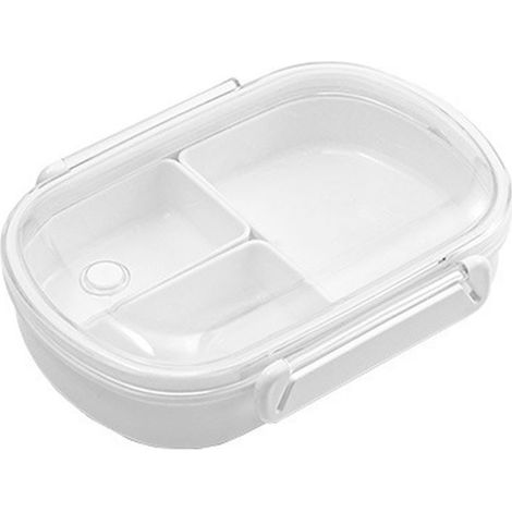 Große Bento-Lunchbox/Obstbox mit gutem Verschluss für Zuhause oder Büro, 490 ml, 18 x 13,3 x 4,8 cm