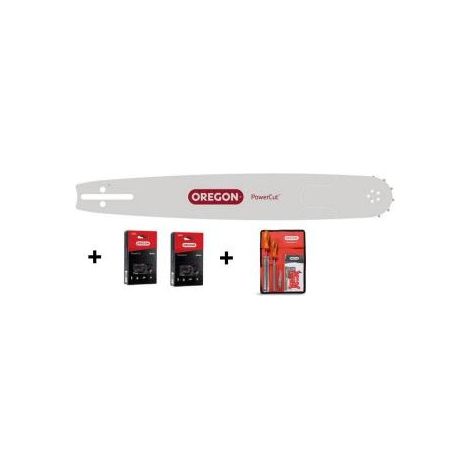 Oregon Pro Forstset 649556 - Führungsschiene + 2 Ketten + Schärfset