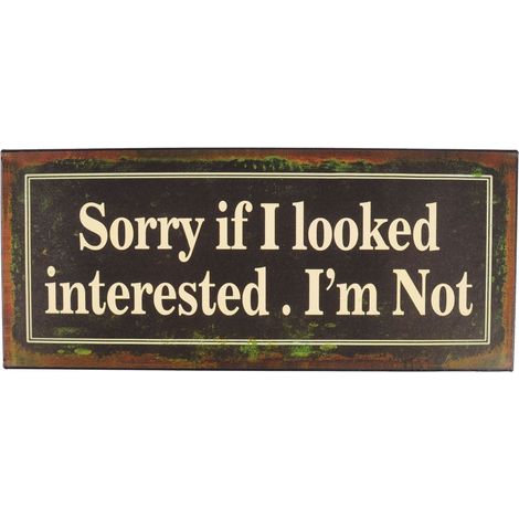 Retro Blechschild 30,5x13cm Metallschild Wandbild Wandtafel Nostalgie Vintage - Sorry (1/2)