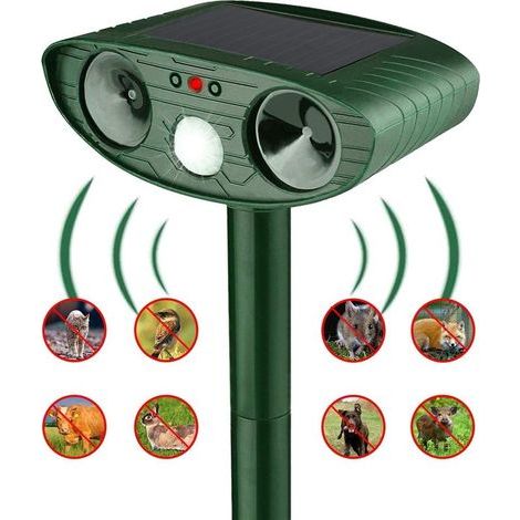 Répulsif ultrasonique pour animaux Répulsif ultrasonique pour animaux Répulsif pour chats Un répulsif pour animaux utilisé dans le jardin pour repousser les chats, les chiens, les oiseaux et les vison (1/5)