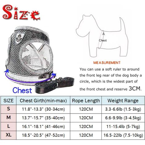 Laisse Traction - Gilet Sécurité Pour Chien Et Chat - Maille Respirante - Boucle Sécurité À Enclenchement - Attache Métallique Arrière - 1 Pièce (1/5)
